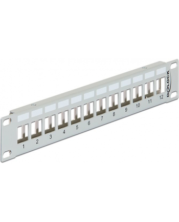 DeLOCK Keystone Patchpanel 10 12 Port gray