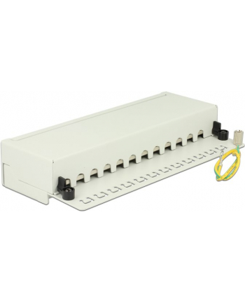 DeLOCK Patchpanel 12 Port Cat.6 gray - Network Desktop