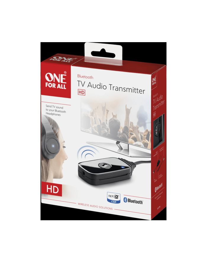 One for all TV audio channels, streaming media (black, Bluetooth, A2DP, jack) główny