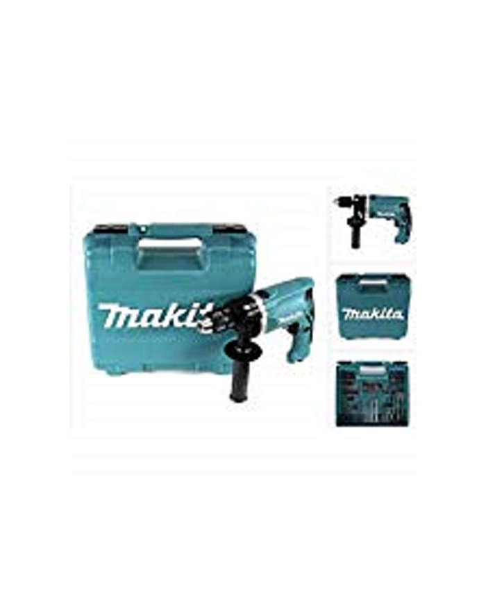 Makita impact drill HP1631KX3 (blue / black, carrying case, 710 watts, including 74-teilgem accessory kit) główny