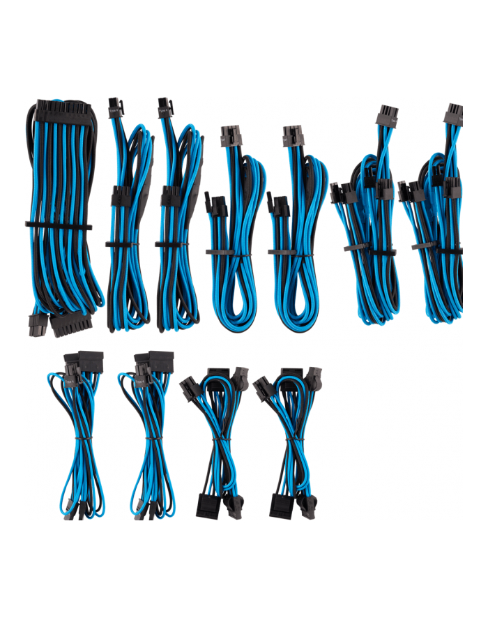 Corsair Power Supply Cable Premium Pro-Kit Type 4 Gen 4, 20-piece - blue/black główny