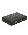 DeLOCK HDMI switcher 2-1 bidireional 4K 60 Hz, HDMI switch - black - nr 12