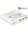 DeLOCK USB charger 1x USB Type-C PD 85 W + 3 x USBTyp-A Qualcomm Quick Charge 3.0 - White - nr 6