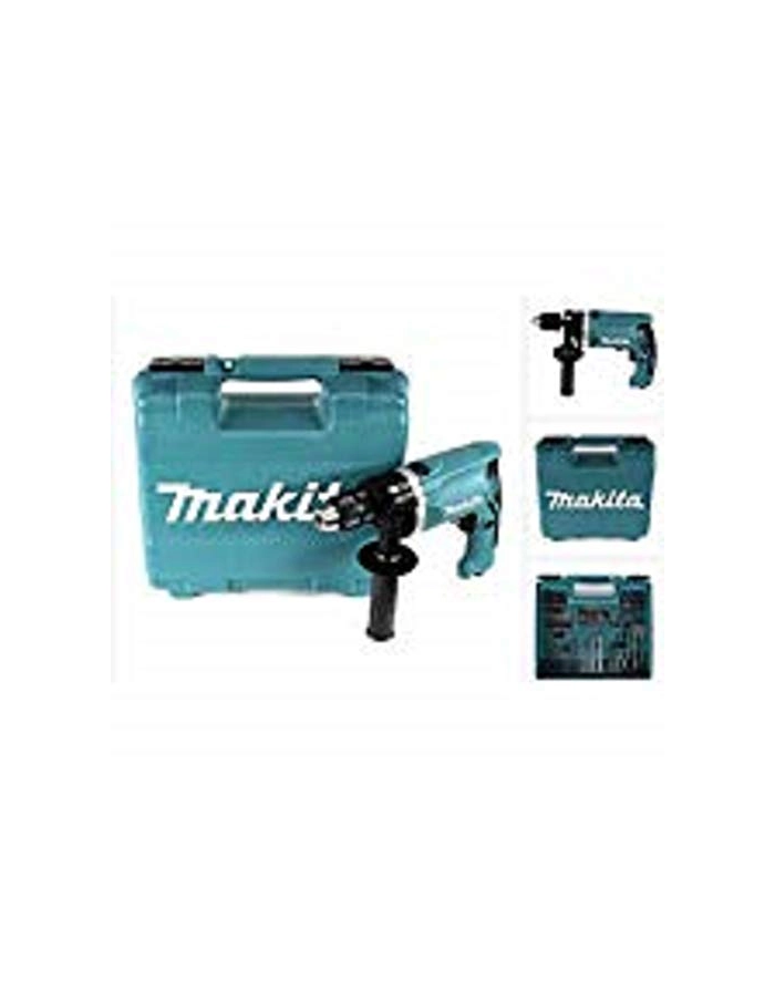 Makita impact drill HP1631KX3 (blue / black, carrying case, 710 watts, including 74-teilgem accessory kit) główny