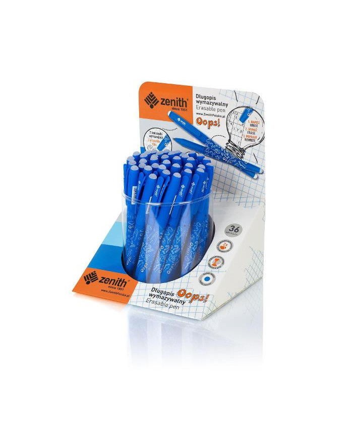 astra Długopis wymazywalny OOPS! - niebieski display 36 sztuk główny