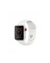 Apple Watch Series 3 GPS + Cellular, 38mm Koperta z aluminium w kolorze srebrnym z paskiem sportowym w kolorze białym - nr 1