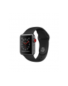 Apple Watch Series 3 GPS + Cellular, 38mm Koperta z aluminium w kolorze gwiezdnej szarości z paskiem sportowym w kolorze czarnym - nr 1