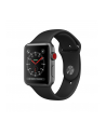 Apple Watch Series 3 GPS + Cellular, 42mm Koperta z aluminium w kolorze gwiezdnej szarości z paskiem sportowym w kolorze czarnym - nr 1