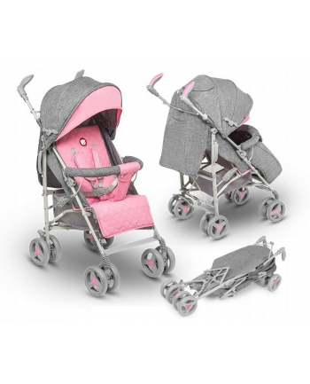 lionelo Wózek spacerowy IRMA szary/różowy