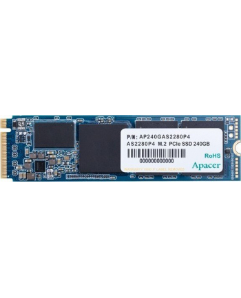 Apacer Dysk SSD AS2280P4 240GB M.2 PCIe Gen3 x4 NVMe, 1600/1000 MB/s