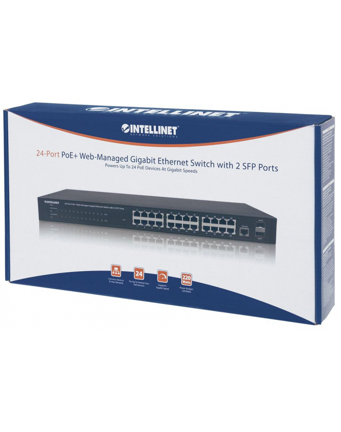 intellinet network solutions Intellinet Gigabit Switch PoE+ 48x RJ45 + 2x SFP+ 10GbE, zarządzalny warstwa 2+ główny