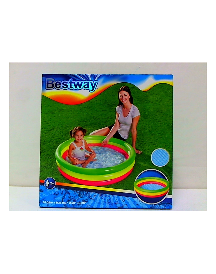 bestway Basen dmuchany z miękką podłogą 102X25cm B51104 główny