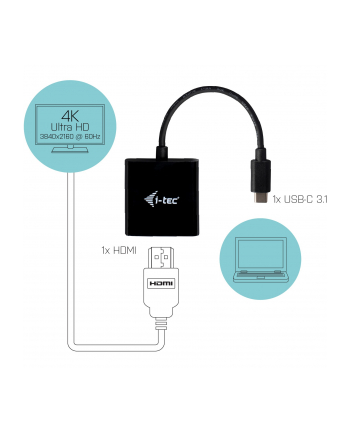 i-tec Adapter USB-C do HDMI Video 60Hz 4K Ultra HD kompatybilny z Thunderbolt3 nr 2